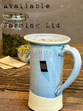 Handmade Stoneware Tall Mug | Linen Gray | Rustic Ceramic Coffee Cup | Wheel Thrown | Artisan Coffee Mug