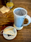 Handmade Stoneware Tall Mug | Linen Gray | Rustic Ceramic Coffee Cup | Wheel Thrown | Artisan Coffee Mug