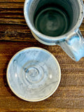 Handmade Stoneware Tall Mug | Linen Gray | Rustic Ceramic Coffee Cup | Wheel Thrown | Artisan Coffee Mug