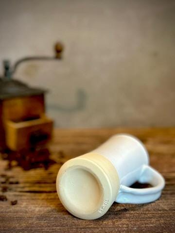 White Dove Handmade Ceramic Mug | Tall Stoneware Coffee mug | Wheel Thrown Pottery | Artisan Coffee Cup