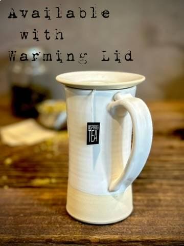 White Dove Handmade Ceramic Mug | Tall Stoneware Coffee mug | Wheel Thrown Pottery | Artisan Coffee Cup