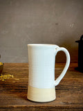 White Dove Handmade Ceramic Mug | Tall Stoneware Coffee mug | Wheel Thrown Pottery | Artisan Coffee Cup