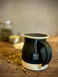 Handmade Ceramic Bell Mug with Multi-Use Lid Set | Blackstone | Pottery Coffee Cup | Wheel Thrown