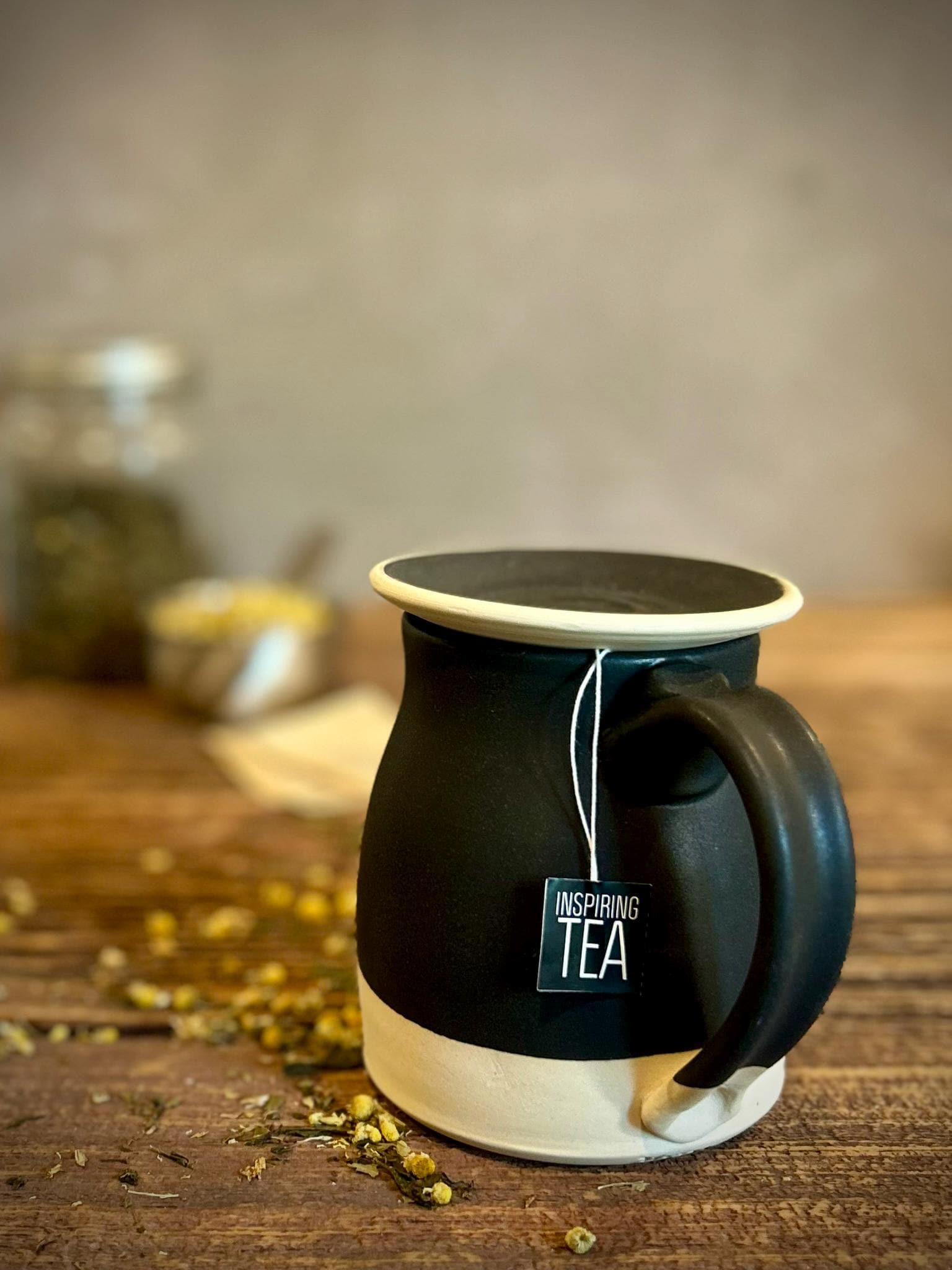 Handmade Ceramic Bell Mug with Multi-Use Lid Set | Blackstone | Pottery Coffee Cup | Wheel Thrown
