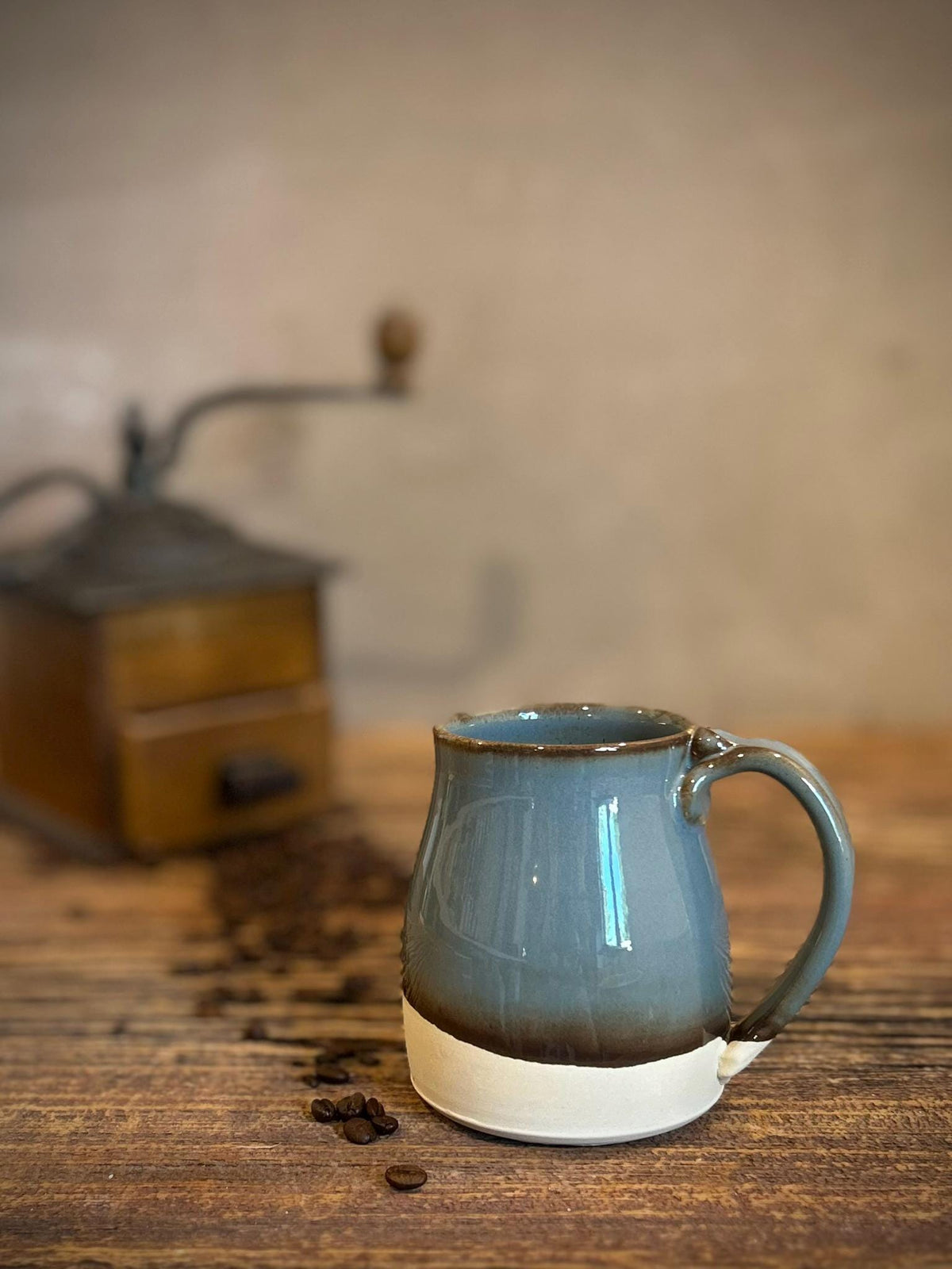 Handmade Stoneware Coffee Mug | Riverdrift Bell Ceramic Mug | Wheel Thrown Pottery | Farmhouse Coffee Cup | Artisan Gift