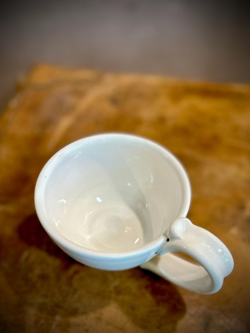 Handmade Stoneware Cappuccino Cup | Wheel-Thrown White Dove Ceramic Mug | Artisan Pottery | Rustic Coffee Cup | 10–12 oz