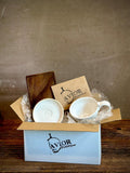 Handmade Stoneware Cappuccino Cup | Wheel-Thrown White Dove Ceramic Mug | Artisan Pottery | Rustic Coffee Cup | 10–12 oz