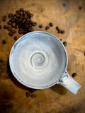 Handmade Stoneware Cappuccino Cup | Wheel-Thrown Linen Gray Ceramic Mug | Artisan Pottery | Rustic Coffee Cup | 10–12 oz