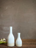 White Dove Bud Vase | Handmade Ceramic | Wheel-Thrown Stoneware Flower Vase | 8" Mini Pottery Vase| Modern Farmhouse Decor