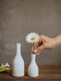 White Dove Bud Vase | Handmade Ceramic | Wheel-Thrown Stoneware Flower Vase | 8" Mini Pottery Vase| Modern Farmhouse Decor