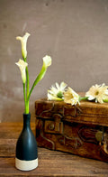 Blackstone Bud Vase | Handmade Ceramic | Wheel-Thrown Stoneware Flower Vase | 8" Small Pottery Vase| Modern Farmhouse Decor