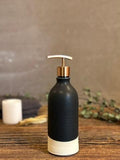 Handmade Ceramic Classic Soap Dispenser | Blackstone Stoneware Soap Pump | Refillable Bathroom & Kitchen Pump | Modern Farmhouse Decor