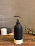Handmade Ceramic Classic Soap Dispenser | Blackstone Stoneware Soap Pump | Refillable Bathroom & Kitchen Pump | Modern Farmhouse Decor