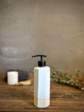 Handmade Ceramic Soap Dispenser | Faceted Stoneware Soap Pump | White Dove Refillable Soap Dispenser | Kitchen & Bathroom Decor