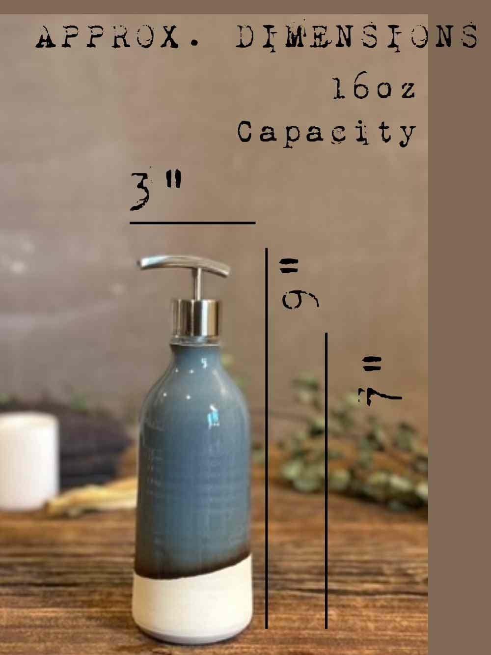 Handmade Ceramic Classic Soap Dispenser | Riverdrift Stoneware Soap Pump | Refillable Bathroom & Kitchen Pump | Modern Farmhouse Decor