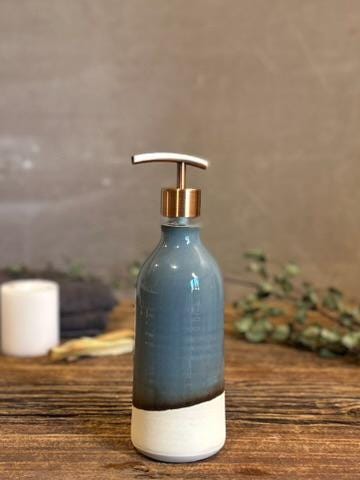 Handmade Ceramic Classic Soap Dispenser | Riverdrift Stoneware Soap Pump | Refillable Bathroom & Kitchen Pump | Modern Farmhouse Decor