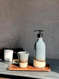 Handmade Ceramic Classic Soap Dispenser | Riverdrift Stoneware Soap Pump | Refillable Bathroom & Kitchen Pump | Modern Farmhouse Decor