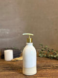 Handmade Ceramic Classic Soap Dispenser | White Dove Stoneware Soap Pump | Refillable Bathroom & Kitchen Pump | Modern Farmhouse Decor