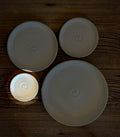 Handmade Ceramic Dinner Plates | White Dove Artisan Stoneware Dinnerware | Pottery Appetizer, Salad, Lunch & Dinner Plate | Choose Your Size