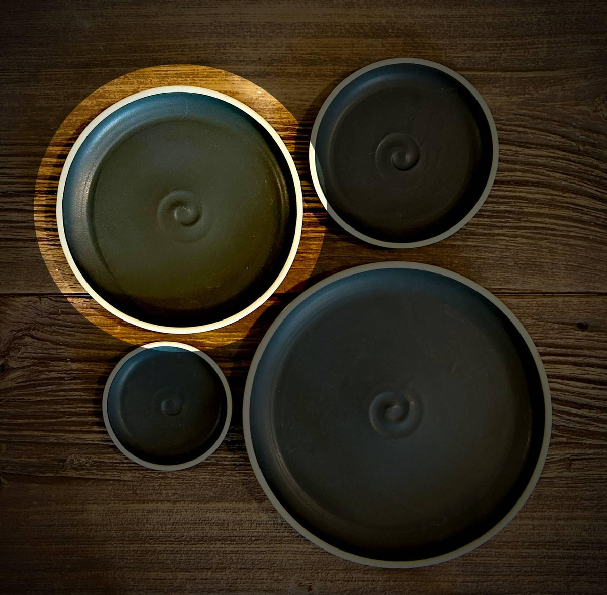 Handmade Ceramic Dinner Plates | Blackstone Artisan Stoneware Dinnerware | Pottery Appetizer, Salad, Lunch & Dinner Plate | Choose Your Size