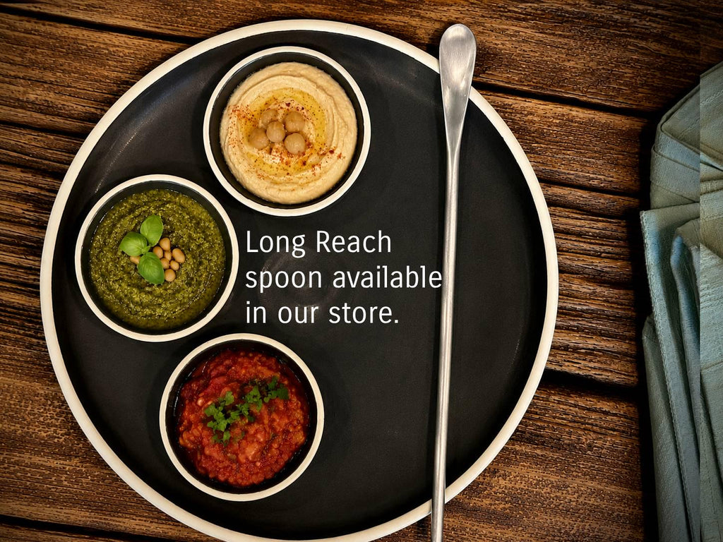 Handmade Ceramic Serving Plate SET | Blackstone Large Serving Plate with 4 Prep Plates | Stoneware Appetizer & Charcuterie | Sushi | Mezze