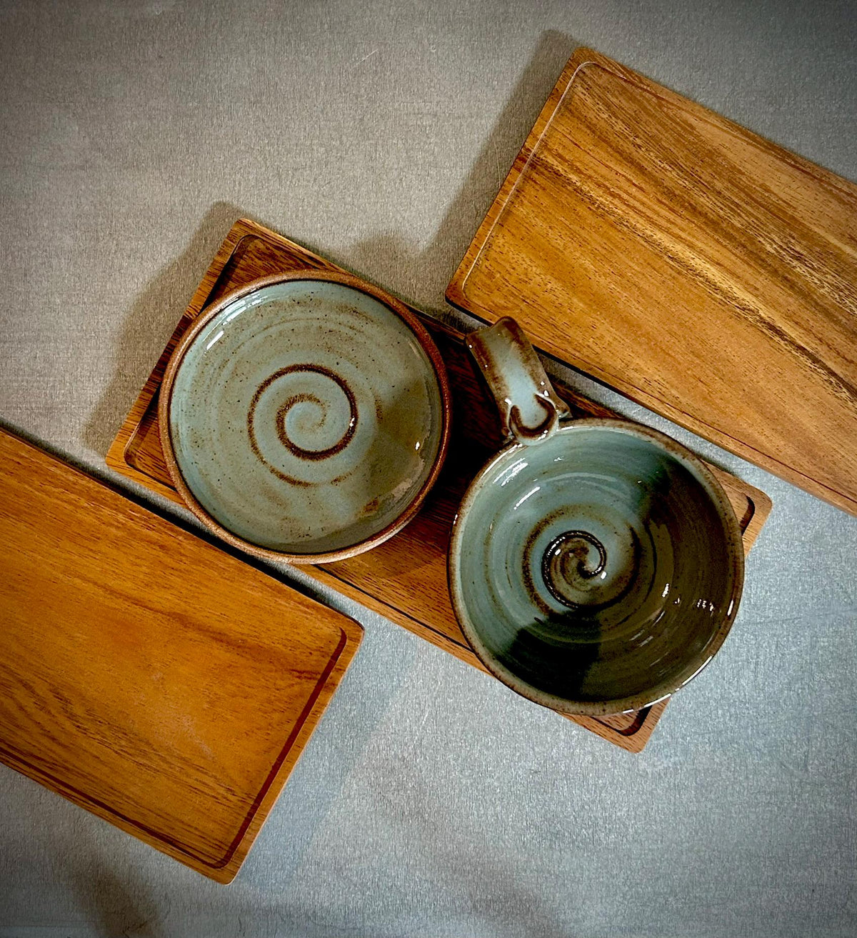 Hand Thrown Stoneware Cappuccino Pottery Mug Riverdrift Cappi Style Soup Dune body