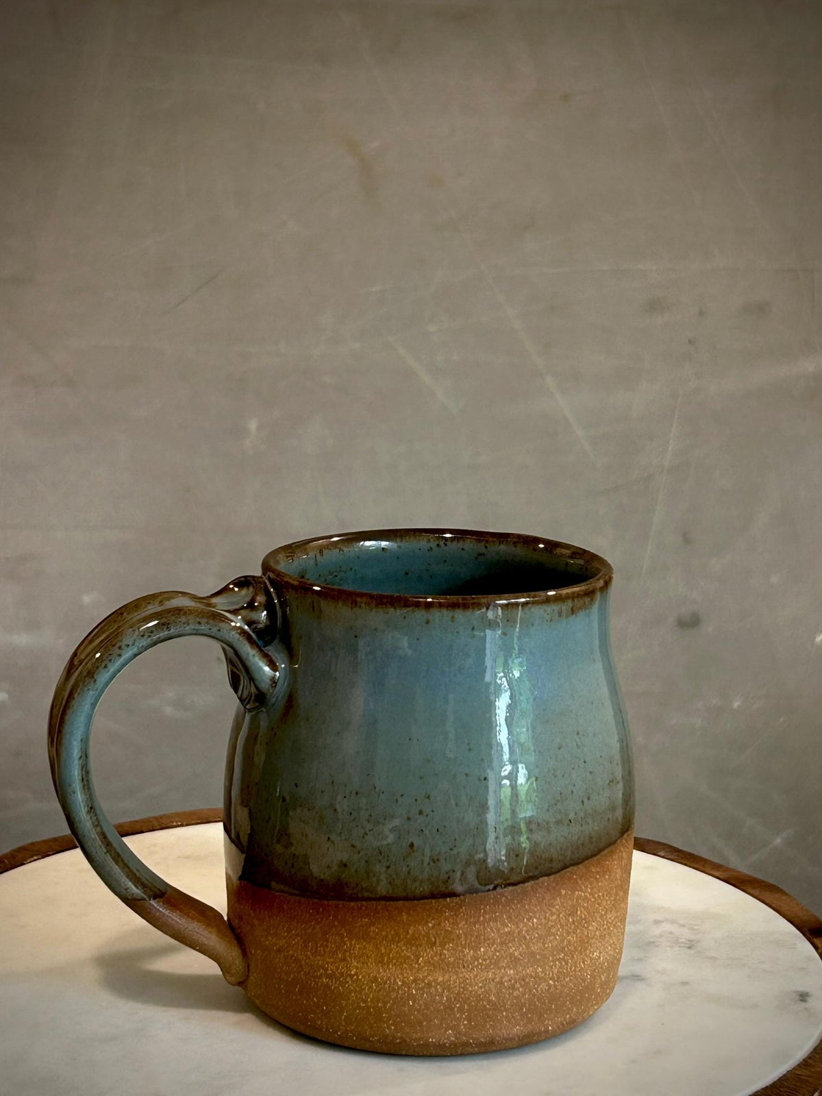 Riverdrift Blue Handmade Ceramic Stoneware Pottery Mug Bell Style Dune Body