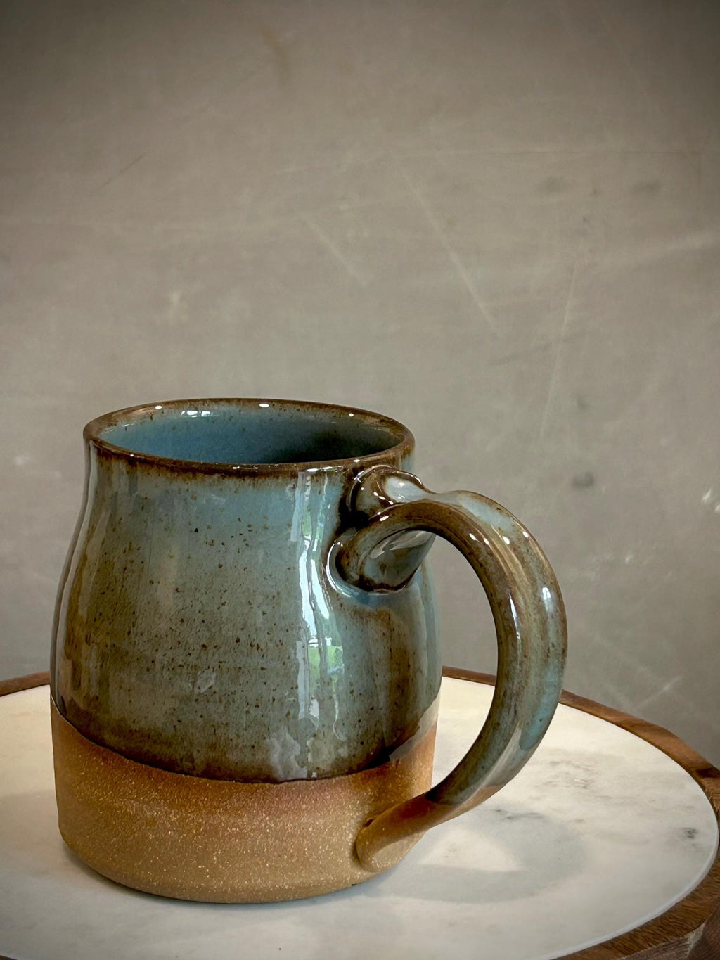 Riverdrift Blue Handmade Ceramic Stoneware Pottery Mug Bell Style Dune Body