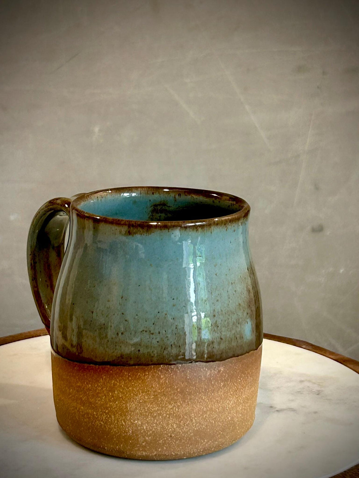 Riverdrift Blue Handmade Ceramic Stoneware Pottery Mug Bell Style Dune Body