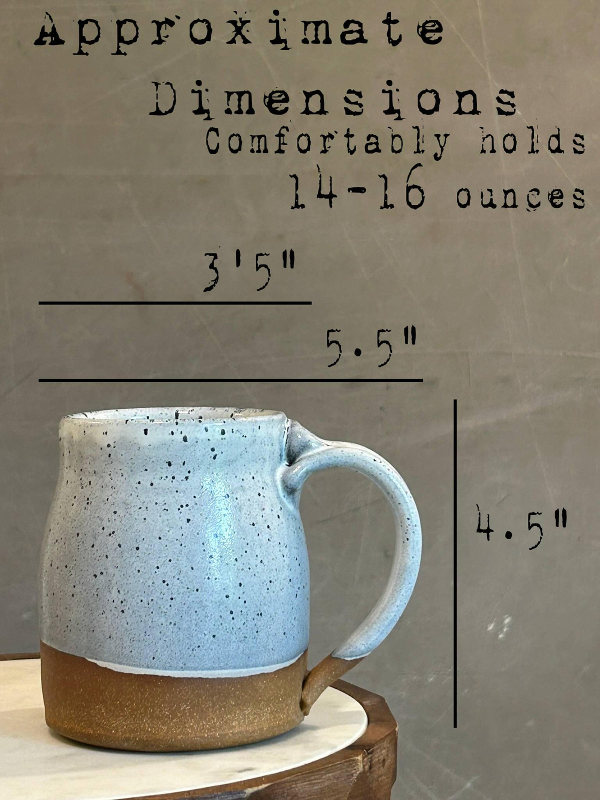 Handmade Stoneware Coffee Mug | Linen Gray Bell Ceramic Pottery Cup Dune Body