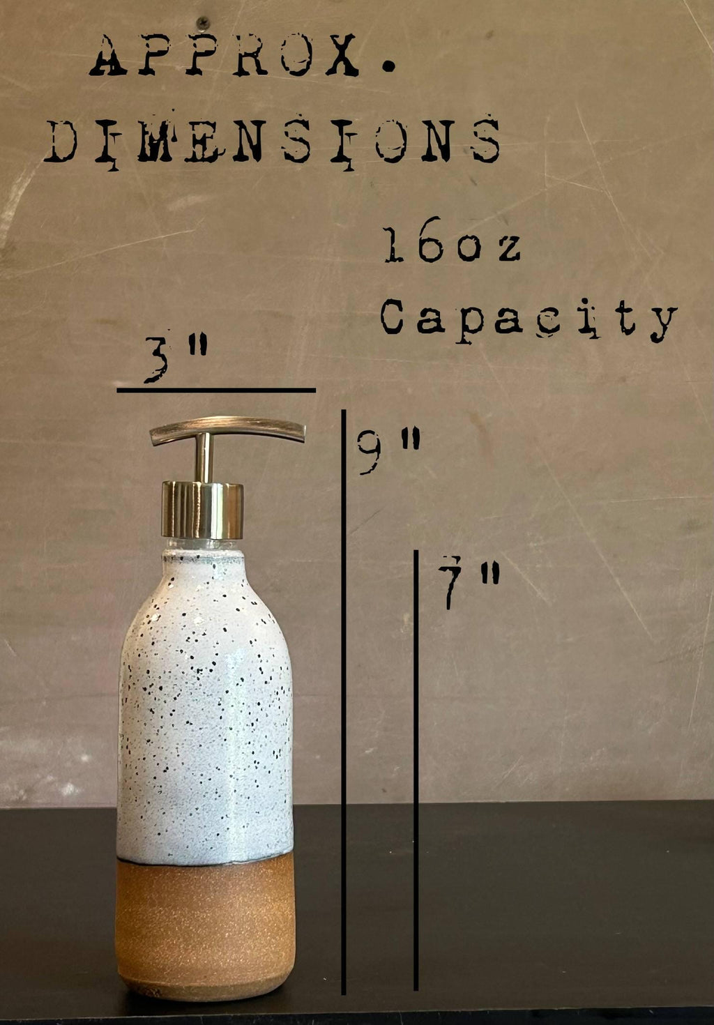 Set of 2 Handmade Ceramic Soap Dispensers | Linen Gray Stoneware Pottery Pumps