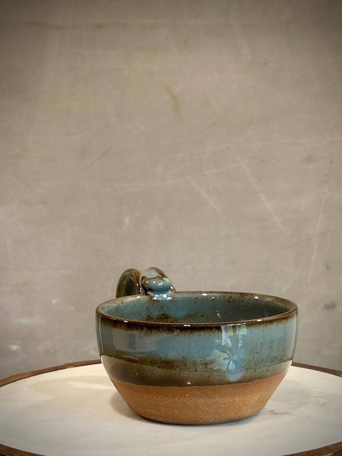 Hand Thrown Stoneware Cappuccino Pottery Mug Riverdrift Cappi Style Soup Dune body