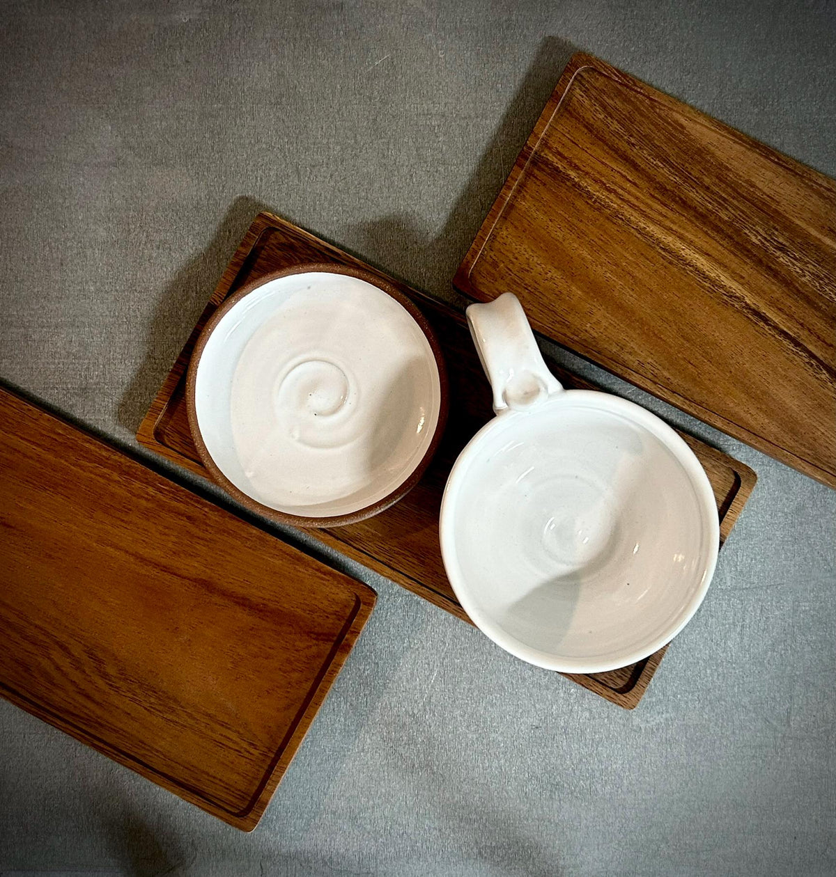 Handmade Stoneware Cappuccino Cup | Wheel-Thrown White Dove Ceramic Mug Dune Body