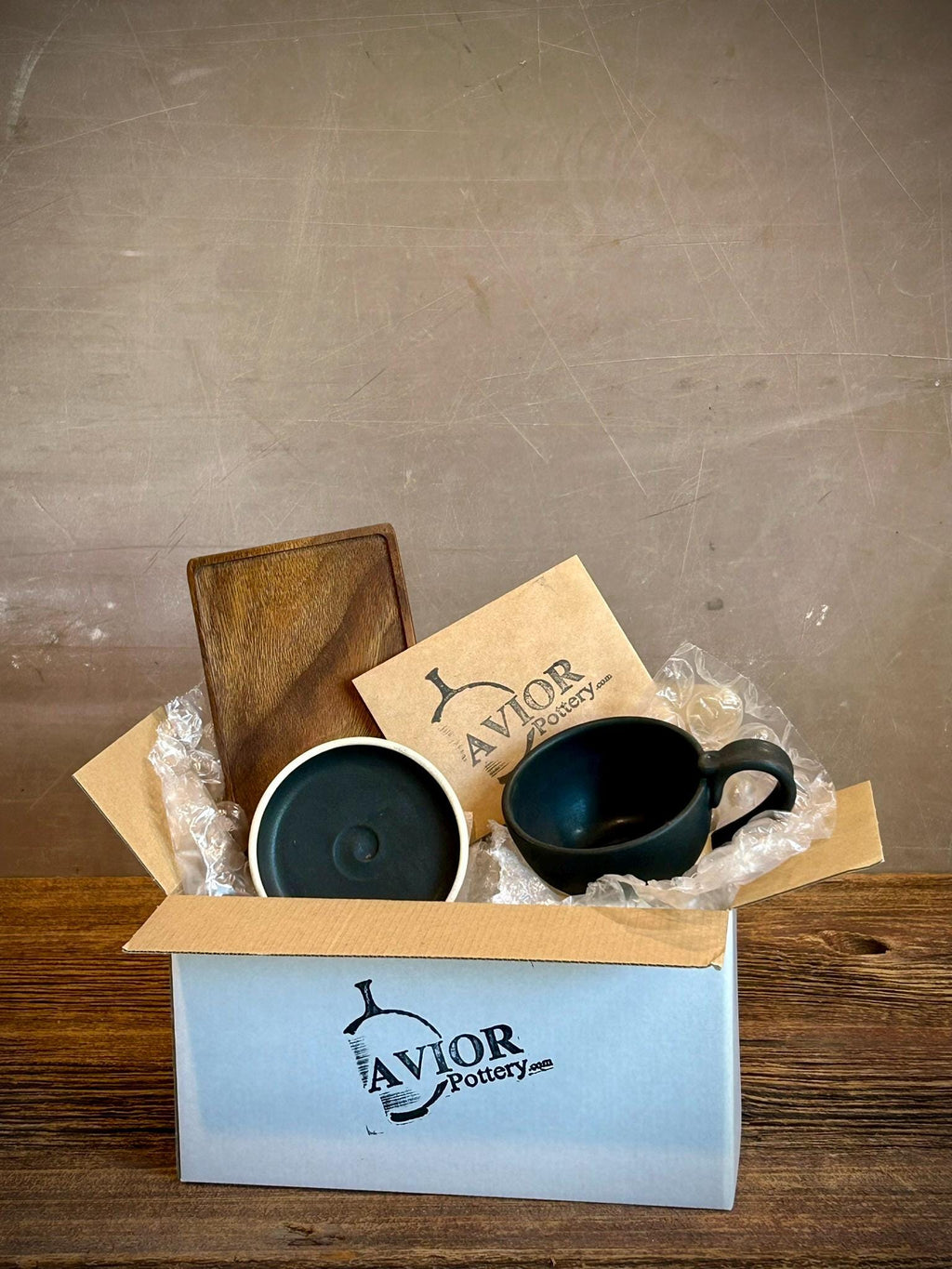 Handmade Stoneware Cappuccino Mug | Wheel-Thrown Matte Blackstone Ceramic Coffee Cup | 10–12 oz Dune Body