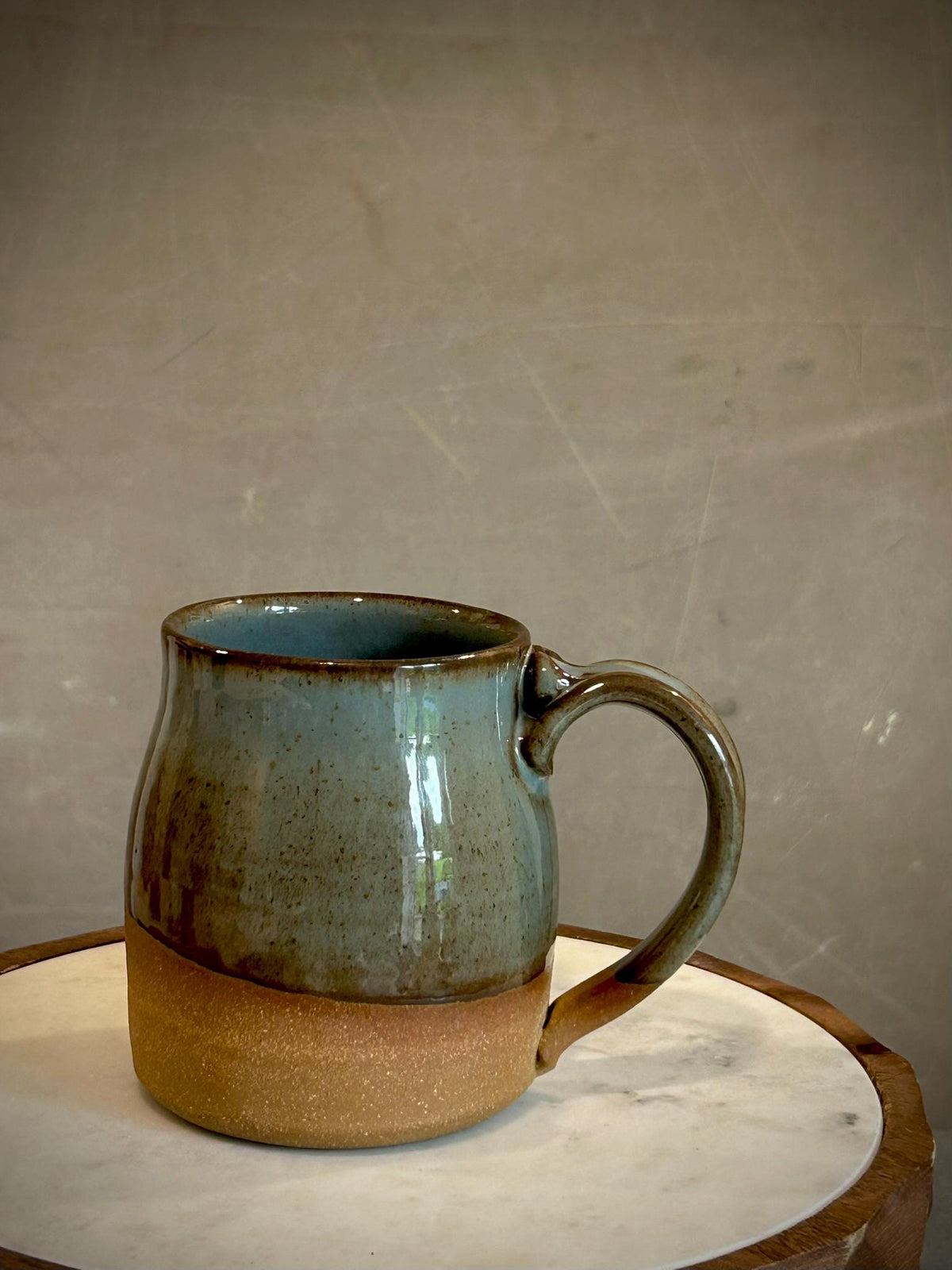 Riverdrift Blue Handmade Ceramic Stoneware Pottery Mug Bell Style Dune Body