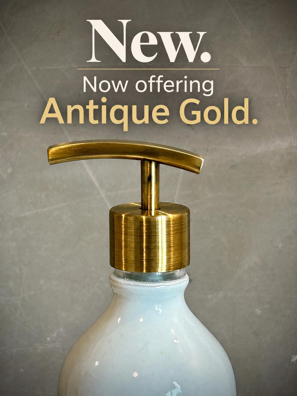Replacement Pump for Stoneware Soap/ Lotion Dispensers | Brushed Nickel | Copper | Bronze | Gold | Black