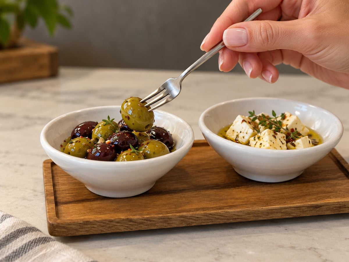 Modern Mini Fork| Stainless Steel Serving Platter Hors d'oeuvre Charcuterie Fork | Choose Your Finish
