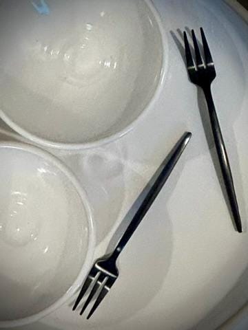 Modern Mini Fork| Stainless Steel Serving Platter Hors d'oeuvre Charcuterie Fork | Choose Your Finish
