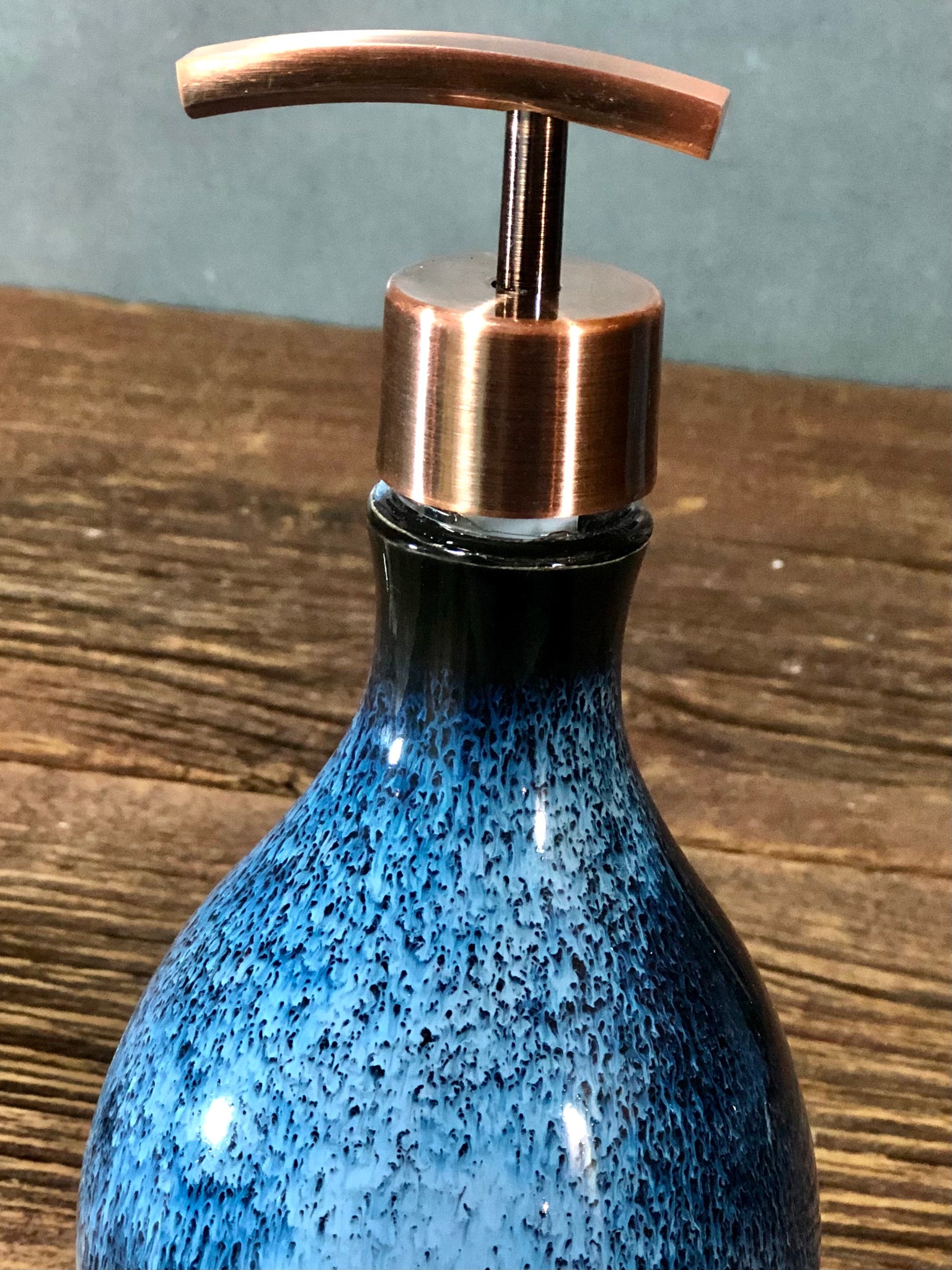 Hand thrown Stoneware Soap Lotion Dispenser Pump Midnight Blue Tall – AviOr  Pottery