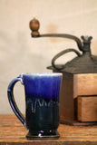 Hand ThrownSnowflake Blue Pottery Mug Standard Style