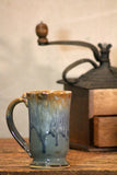 Hand thrown stoneware pottery mug Standard Style Volcano Blue