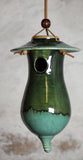 Hand Thrown Stoneware Pottery Bird House Rainbow Trout