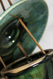 Hand Thrown Stoneware Pottery Bird House Rainbow Trout