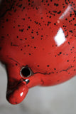 Hand Thrown Stoneware Pottery Bird House Saigon Red