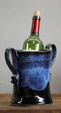 Wine Chiller Utensil Holder Midnight Blue Handthrown stoneware