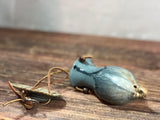 Hand Thrown Stoneware Pottery Mini Bird House Volcano Blue hummingbird finch