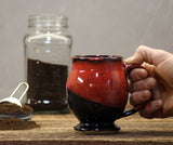 Hand Thrown Stoneware Pottery Mug Saigon Red Barrel Style