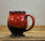 Hand Thrown Stoneware Pottery Mug Saigon Red Barrel Style