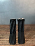 Stoneware pottery Salt and Pepper Shaker set Tourmaline Black Tall